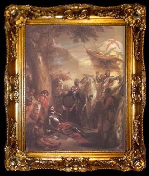 framed  Benjamin West The Death of Chevalier Bayard (mk25), ta009-2